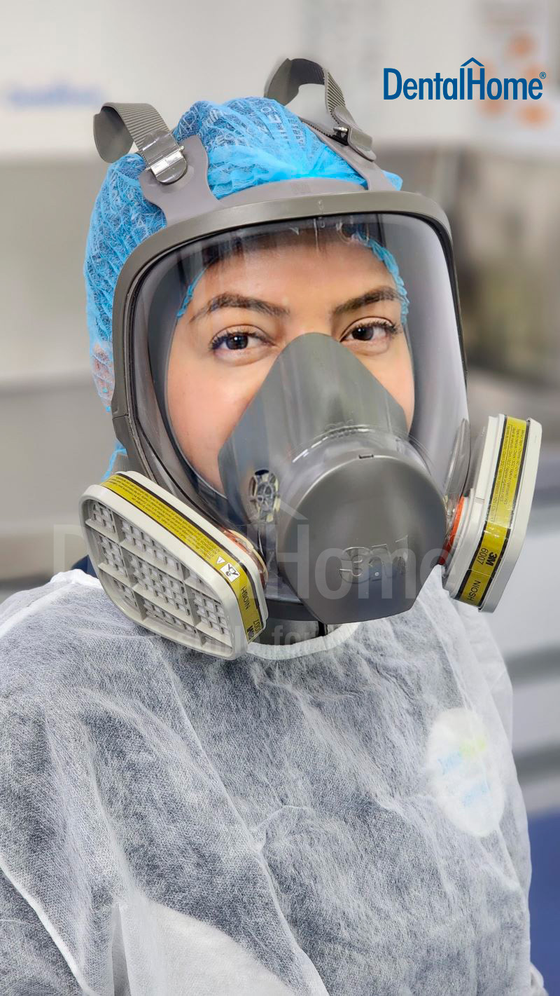 máscara de seguridad para retiro de amalgamas de mercurio