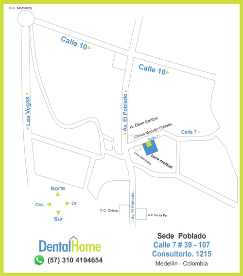 ubicacion-dental-home-sede-2-poblado-torre-medical